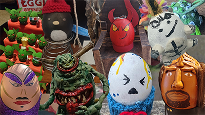 Some examples of decorated eggs from last year